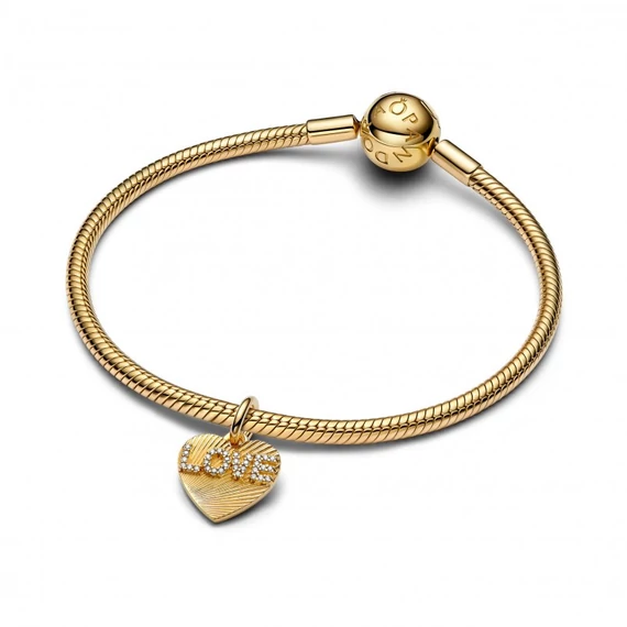 Pandora  - Gravírozható szerető szív függő charm - 763604C01