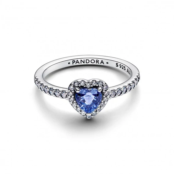 Pandora  - Szikrázó kiemelt szív gyűrű - 198421C05-58