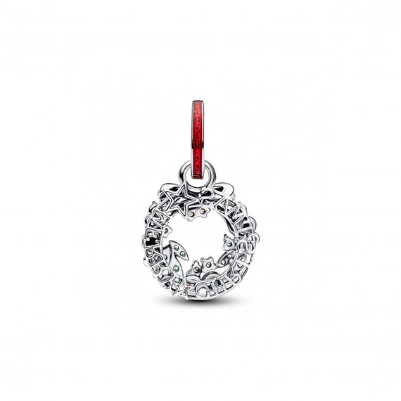 Pandora  - Ünnepi koszorú dupla függő charm - 794238C01