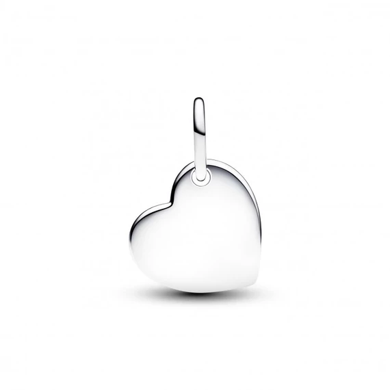 Pandora  - Gravírozható szív lila köves dupla függő charm - 794295C02