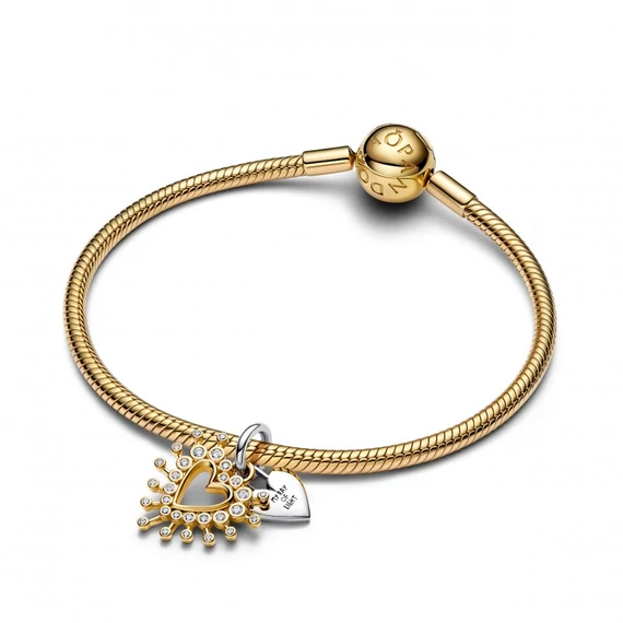 Pandora  - Ragyogó szív dupla függő charm - 764141C01