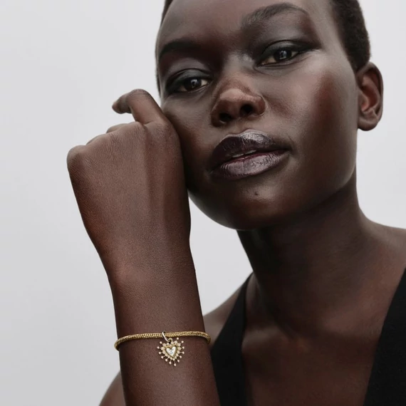 Pandora  - Ragyogó szív dupla függő charm - 764141C01