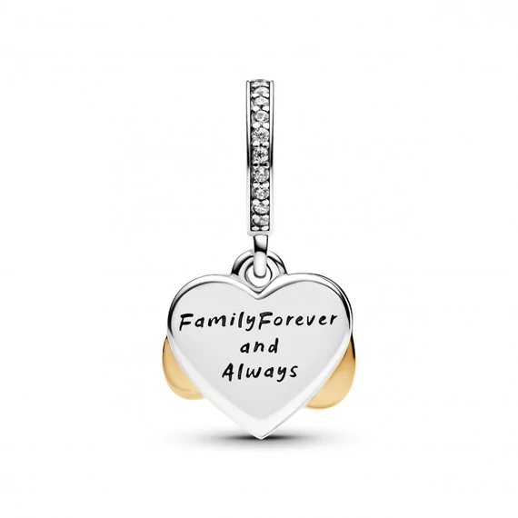 Pandora  - Szikrázó végtelenjel szív függő charm - 768878C01