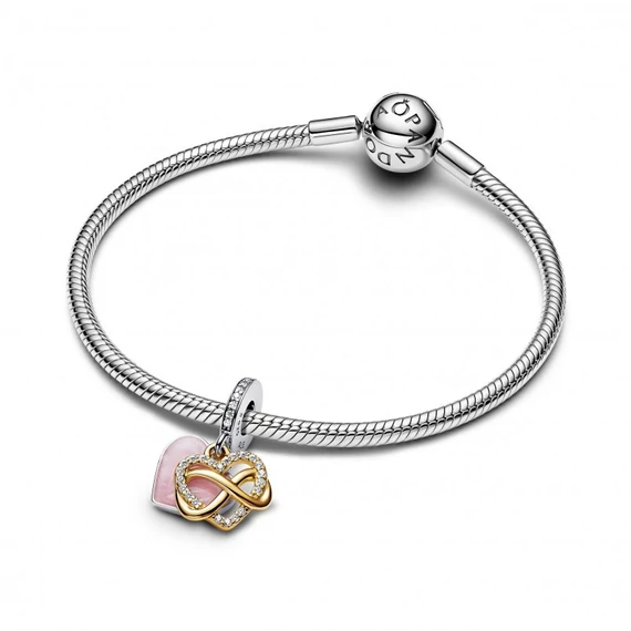 Pandora  - Szikrázó végtelenjel szív függő charm - 768878C01