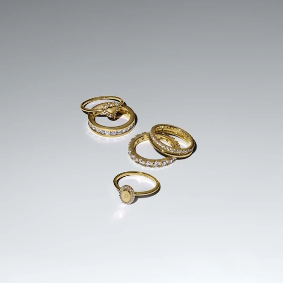 Pandora  - Gravírozható ovális glória gyűrű - 163800C01-58