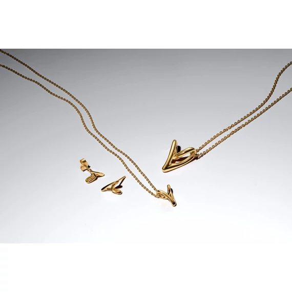 Pandora  - Organikus formájú szív kis méretű medálos nyaklánc - 364360C00-45