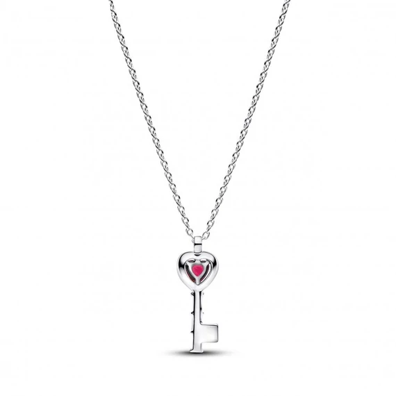 Pandora  - Kiemelt szíves kulcs collier nyaklánc - 394392C01-45