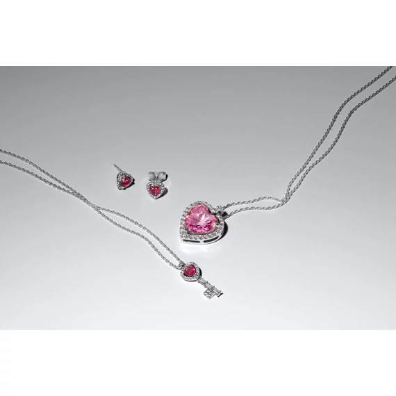 Pandora  - Rózsaszín glória szív collier nyaklánc - 394414C01-45