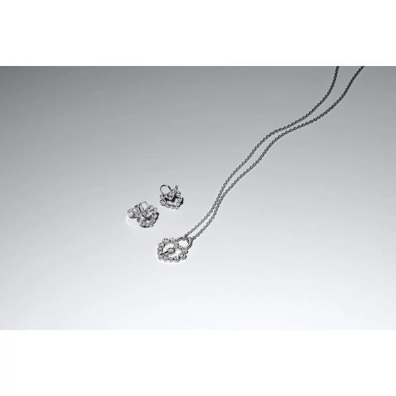 Pandora  - Szikrázó szív lakat medálos nyaklánc - 394416C01-50