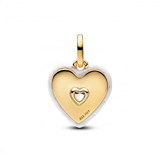 Pandora  - Sugárzó fehér szív medál charm - 764409C01
