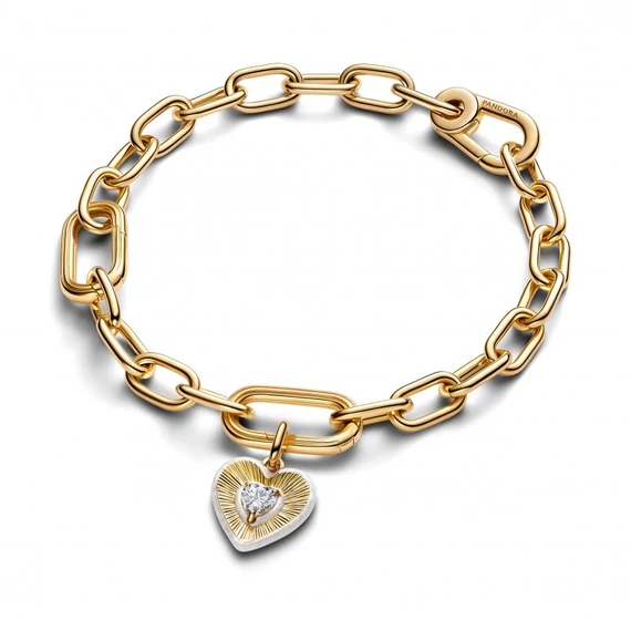 Pandora  - Sugárzó fehér szív medál charm - 764409C01