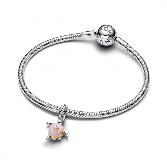 Pandora  - rózsaszín teknős függő charm - Pandora Club charm 2026 - 764432C01