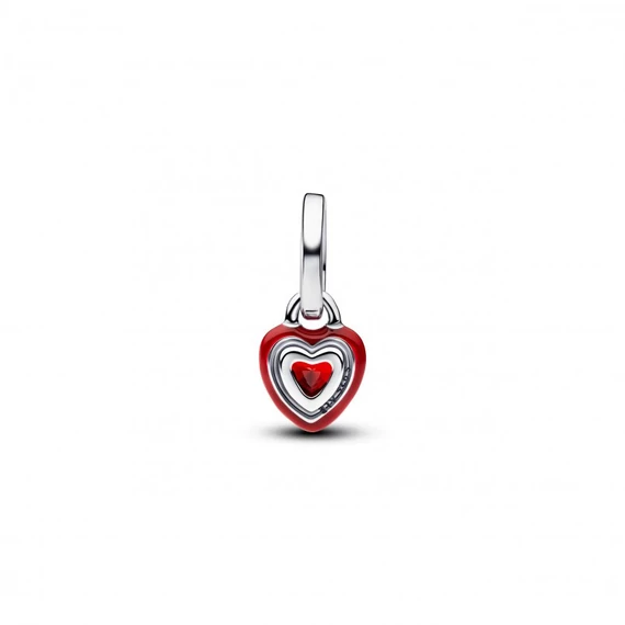 Pandora  - Vörös csakra szív mini függő charm - 793042C05