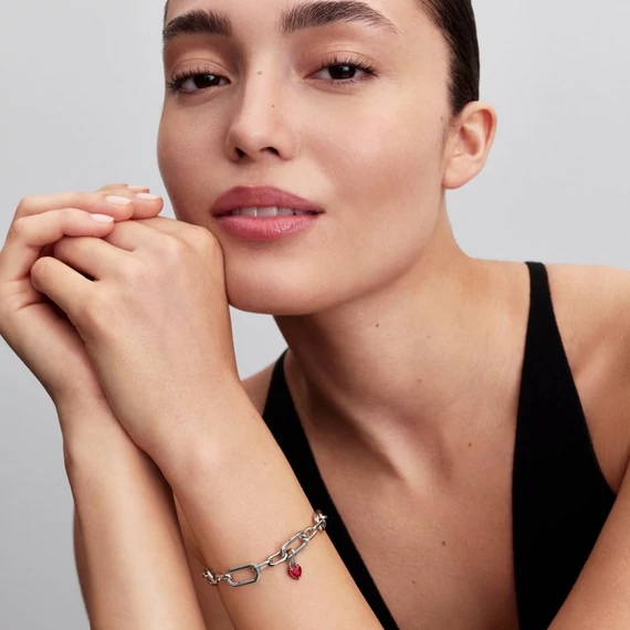 Pandora  - Vörös csakra szív mini függő charm - 793042C05