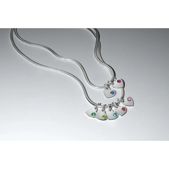 Pandora  - Július gravírozható szív piros köves függő charm - 794295C07