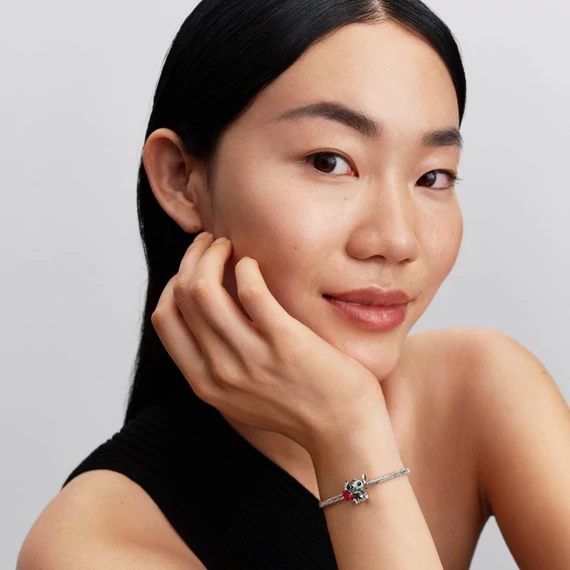 Pandora  - Disney Stictch és rózsa muranói üveg charm - 794378C01