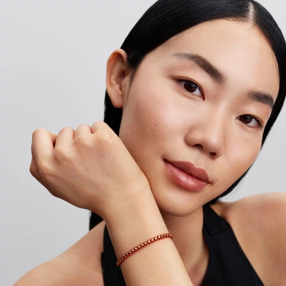 Pandora  - Piros zsinór kígyólánc karkötő - 563816C01-20