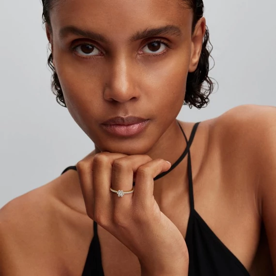 Pandora  - Szikrázó virág gyűrű - 164499C01-54