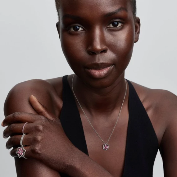 Pandora  - Dupla virágos koktélgyűrű - 194577C01-54