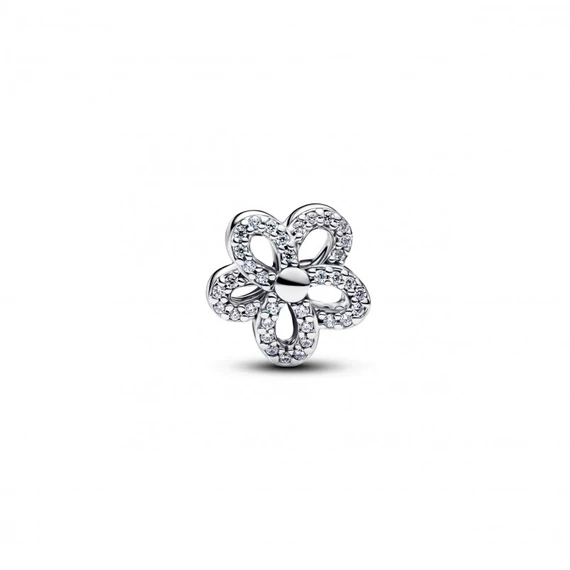 Pandora  - Pavé virág áttört charm - 764480C01