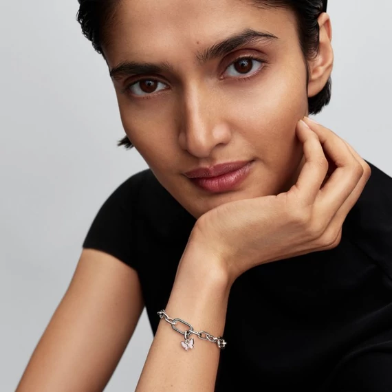 Pandora  - Rózsaszín pillangó mini függő charm  - 793825C01