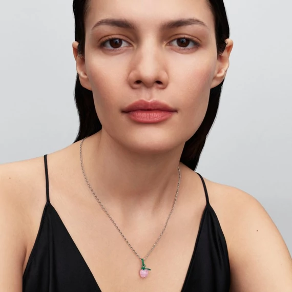 Pandora  - Rózsaszín muranói üveg alma charm - 794485C01