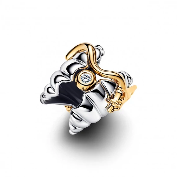 Pandora  - Disney hercegnők Ariel kagylója laboratóriumban növesztett gyémánt kéttónusú charm - 764403C01