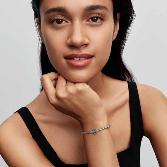 Pandora  - Jégkék kő spacer charm - 791359C01