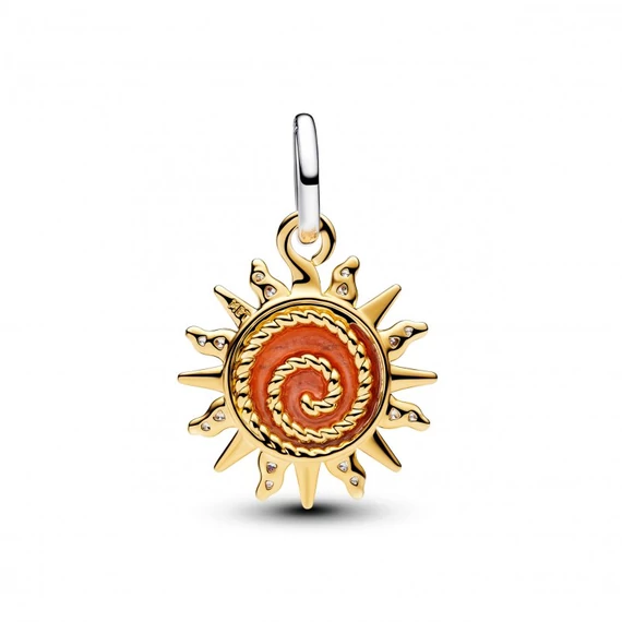 Pandora  - Kéttónusú örvénylő nap függő charm - 764703C01