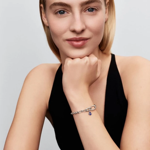 Pandora  - Kék horgony mini függő charm - 794610C01