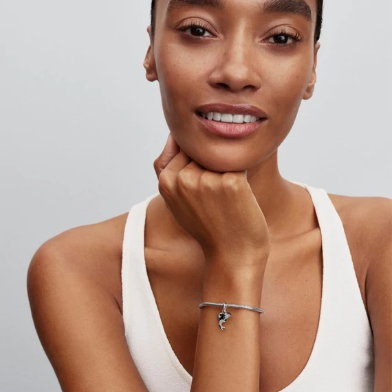 Pandora  - Kardszárnyú delfin függő charm - 794683C01
