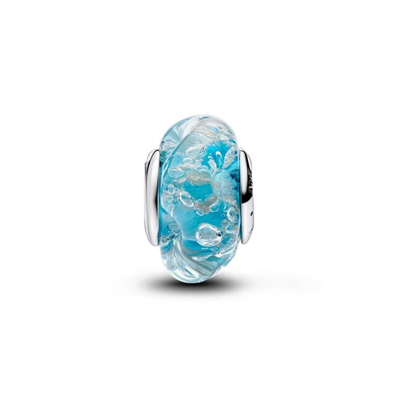 Pandora  - Türkiz muranói üveg és csillám charm - 794701C01