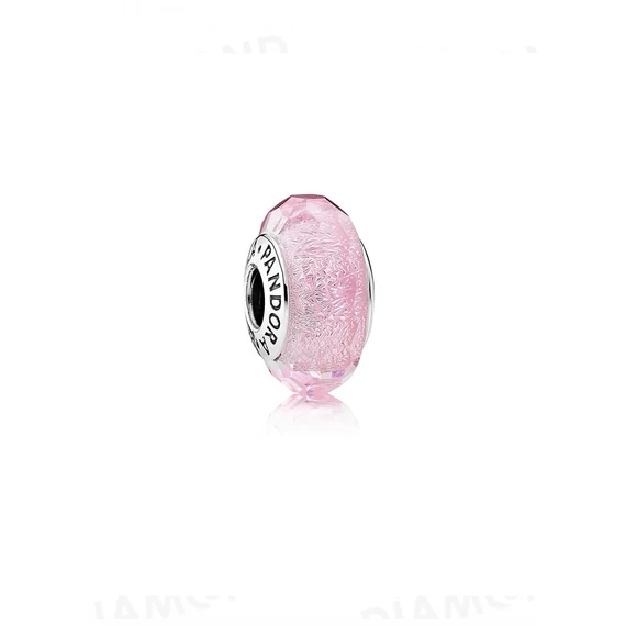 Pandora  - Rózsaszín csillámló charm - 791650