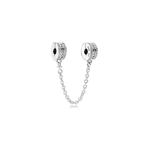 Pandora  - Pandora logó klip charmos biztonsági lánc - 792057CZ-05