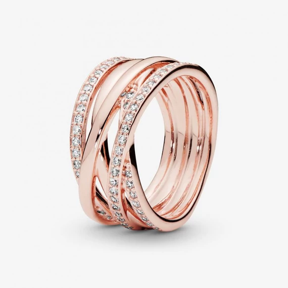 Pandora  - Összefonódó vonalak gyűrű - 180919CZ-56