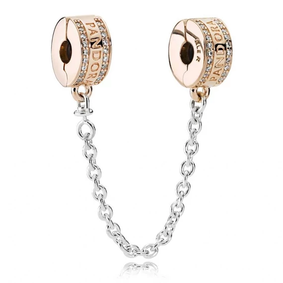 Pandora  - Pandora logó klip charmos biztonsági lánc - 782057CZ-05