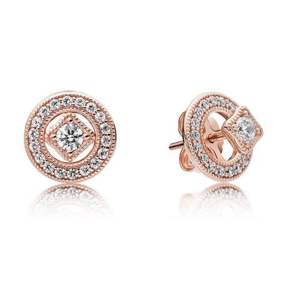 Pandora  - Vintage báj gombfülbevaló - 280721CZ