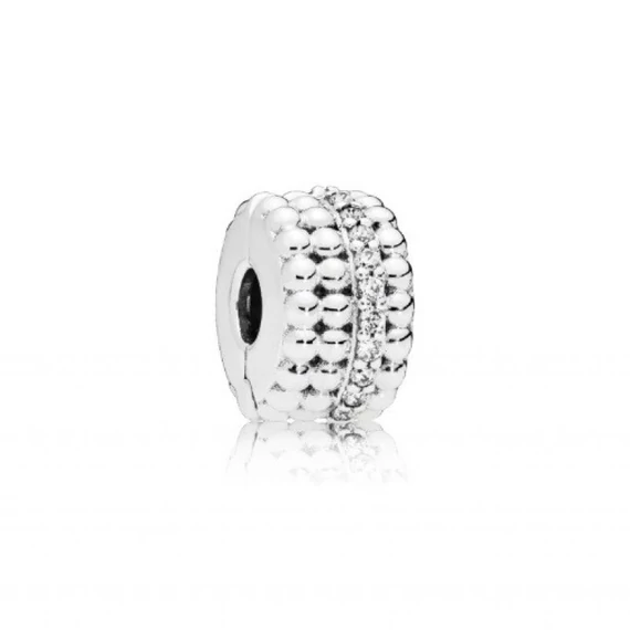Pandora  - Gyöngyös klip charm - 797520CZ