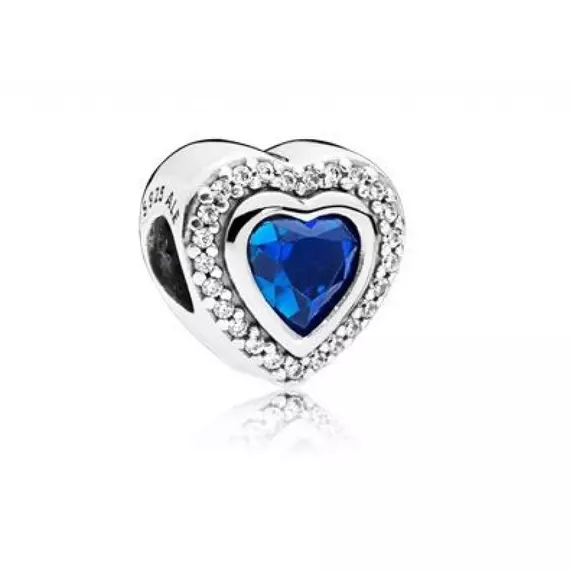 Pandora  - Bájos kék szív charm - 797608NANB