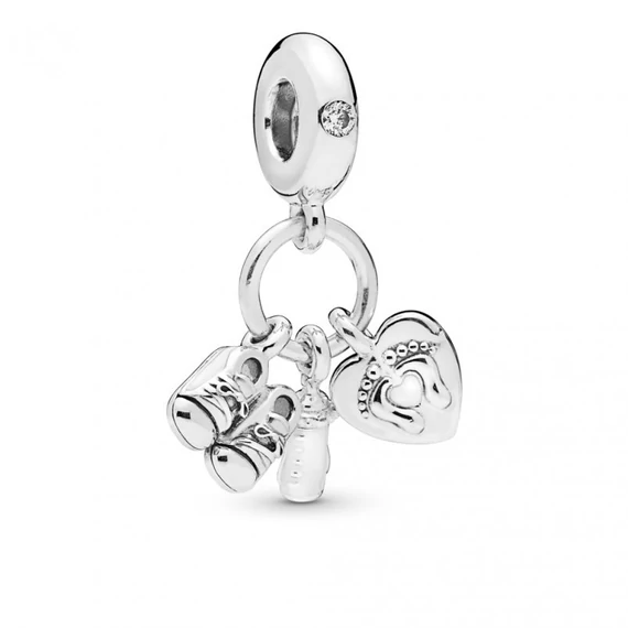 Pandora  - Cumisüveg és babacipő függő charm - 798106CZ