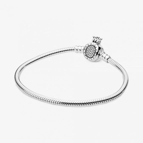 Pandora  - Moments koronás O záras kígyólánc karkötő - 598286CZ-17