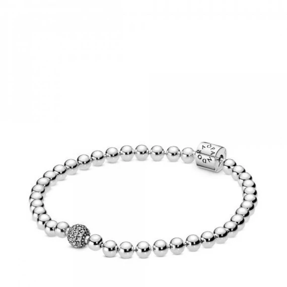 Pandora  - Gyöngy és pavé karkötő - 598342CZ-17