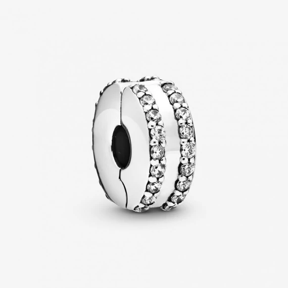 Pandora  - Duplasoros pavé klip charm - 798422C01