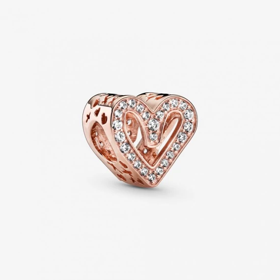 Pandora  - Szikrázó szabadkézi szív charm - 788692C01