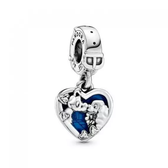 Pandora  - Disney Susi és Tekergő szív függő charm - 798634C01