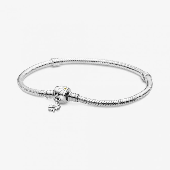 Pandora  - Pandora Moments kígyólánc karkötő százszorszép zárral - 598776C01-17