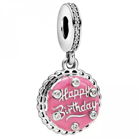 Pandora  - Rózsaszín születésnapi torta függő charm - 798888C01