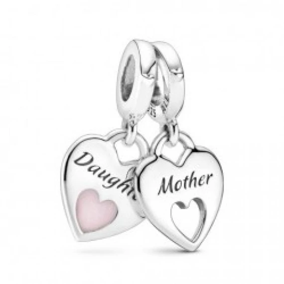 Pandora  - Dupla szív osztott függő charm - 799187C01