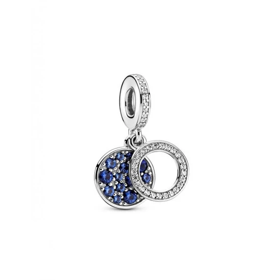 Pandora  - Szikrázó kék lemezes dupla függő charm - 799186C01
