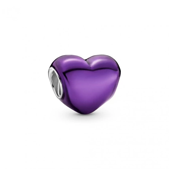 Pandora  - Metál hatású lila szív charm - 799291C01